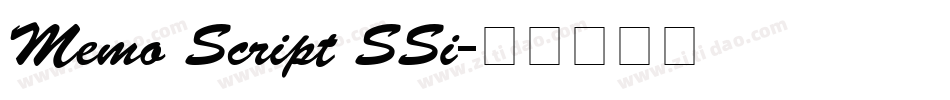Memo Script SSi字体转换